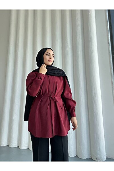 She Olive Modal Tunic with Lacing