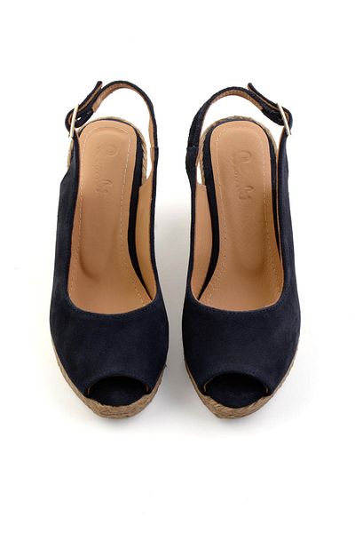 Bambi Navy Blue Women's Wedge Heeled Shoes K 05718070602