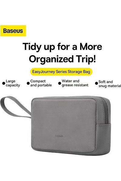 Baseus Easy Journey Travel Organizer Storage Bag Compatible For Charger Charging Cables Flash Drive