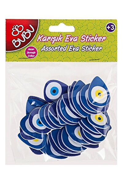Genel Markalar Bu-Bu Eva Çıkartma Nazar Boncuğu Desenli (BUBU0016)