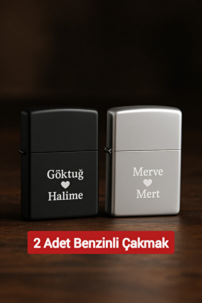 TrendÜrünlerim İsme Özel Benzinli Çakmak (2 ADET)