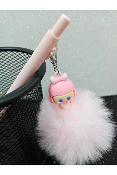 Cyf Pembe Süslü Peluş Bebekli 0.7 Uçlu Kalem