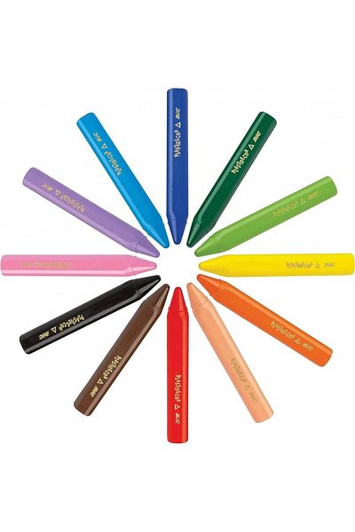 Bic Kids Plastidecor Hands Non-Polluting Triangle Pastel Paint 12 Colors