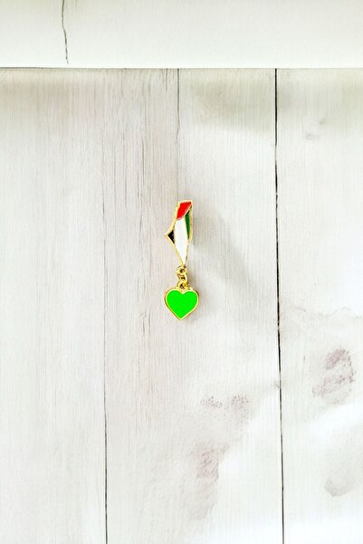 Bi Dünya Store Filistin Kalbimizde İkili Broş Yeşil