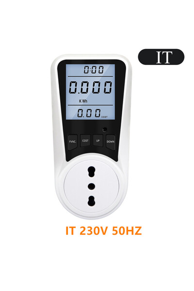 Choice مقياس الطاقة الرقمي IT Plug 220 فولت 110 فولت تيار متردد، مقياس استهلاك الكهرباء، قابس الاتحاد الأوروبي BR FR