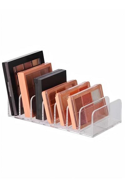 Generic Eyeshadow Palette Makeup Organizer 7-section Divided Acrylic Makeup Cosmetic Storage Organize
