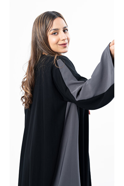 outline Olivia Cloche Abaya in Grey