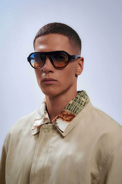 Bilge Karga Çardak Black Blue Orange Men's Sunglasses