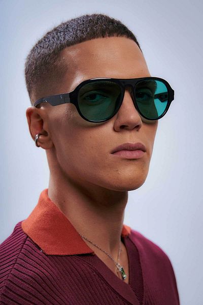 Bilge Karga Çardak Black Green Men's Sunglasses