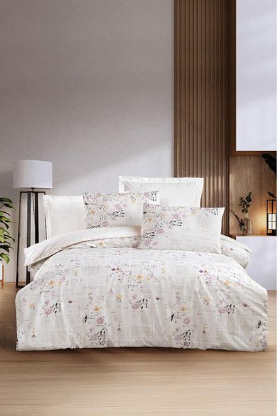 Altınbaşak 100% Cotton Ranforce Double Duvet Cover Set Lino Arcane