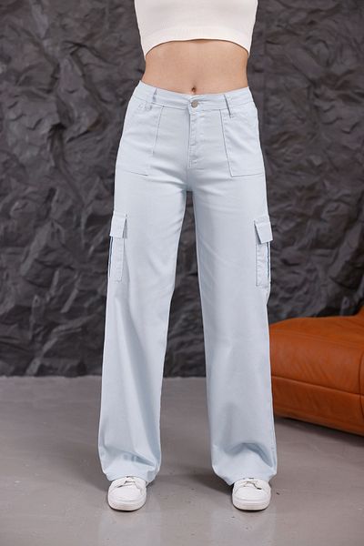 alanora High Waist Wide Leg Women's Cargo Pants - Straight Fit
