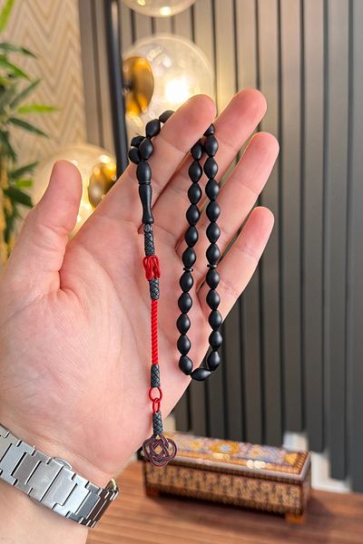 dergah tesbih Silver Kazaziye Knitted Rosary - Fiber Design