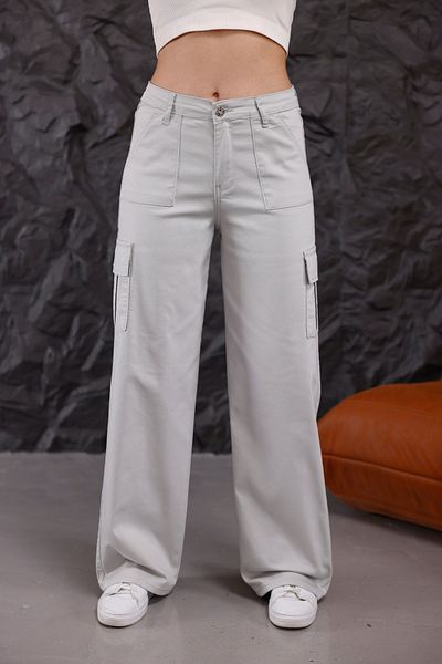alanora High Waist Wide Leg Women's Cargo Pants - Straight Fit
