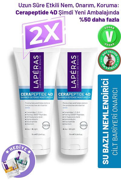 LAPERAS 4D Skin Renewing Barrier Repairing and Moisturizing Face Cream Pack of 2