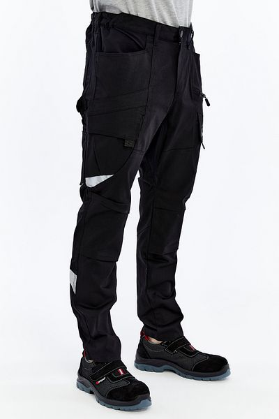Uniprom Business Pants Madrid Model 10 Pockets Lycra Knee Supported Full Black
