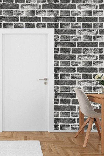 Bien Home 70x70 Cm 0,50m² Gri Emboss Dekoratif Kendinden Yapışkanlı Duvar Kağ...