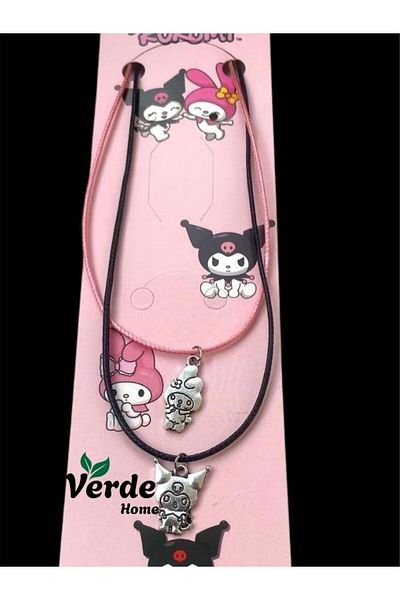 VerdeHome 2 Pack Kuromi and Melody Best Friends Necklace Couple Necklace, Mother's Day Gift, Mother's Day