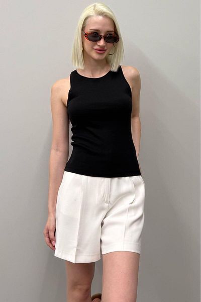 Seeh Black Basic Strap Women's Undershirt Sh253