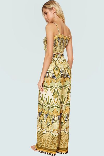 PayBuy Chic Ethnic Pattern Viscose Blouse Pants Set Summer Beach Fashion Casual Use Trend Design