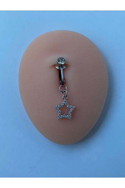 kurukafagift Steel Navel Piercing Magnet Holeless Use Compression Star Dangle Model
