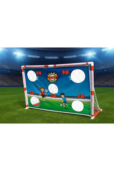 Boldy Miniature Goal Targeted Football Game Targeted Football Goal Soccer Training Goal Shooting and Goal Game