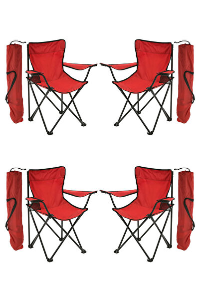 Alezy 4'lü Rejisör Kamp Sandalyesi Piknik Sandalyesi Katlanır Sandalye Taşıma Çantalı Sandalye