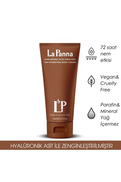 La Panna Coffee & Coconut Milk Parlaklık Veren Besleyici Vücut Kremi 75 ml
