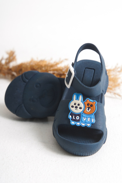 Krowaz Armour Güvenli Günlük Lacivert Kaydırmaz Taban Hayvan Figürlü Tokalı B...