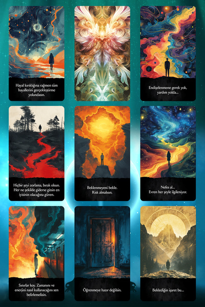 İkilem Yayınevi Yüksek Benliğinizden Mesajlar Tarot Kehanet Destesi / 90 Açıklamalı Kart