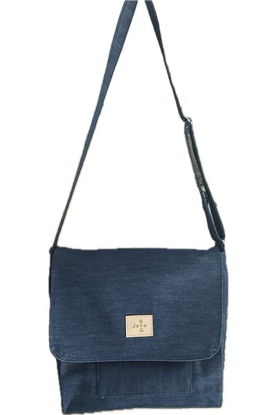 Trend Moda Zippered Denim Messenger Bag