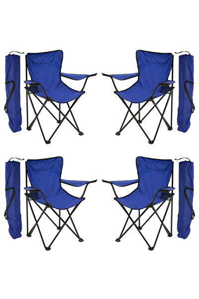 Alezy 4'lü Rejisör Kamp Sandalyesi Piknik Sandalyesi Katlanır Sandalye Taşıma Çantalı Sandalye