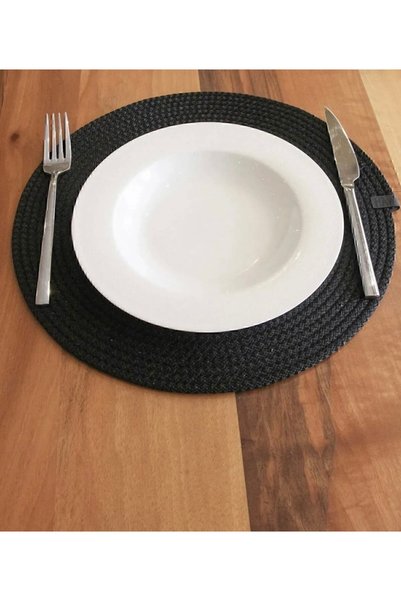 Muensu American Service Runner 6-Piece Presentation Supla Dowry Set Mesh under Plate Jute Straw Supla Plate Mat