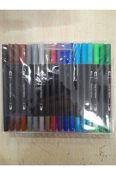 gebzeli Set of 36 Dual Double Sided Brushes and Fineliner Pens