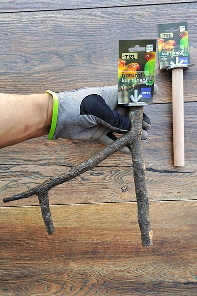 Vixpet Venty 2 Pieces Natural Parrot Perches - Sultan Monk Budgie Lori Paraket Perches M145