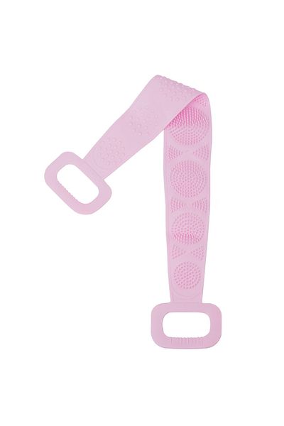 Choice Other Pink Shower Back Scrubber Silicone Exfoliating Body With Handle Bath Belt Body Scrub Body Mass