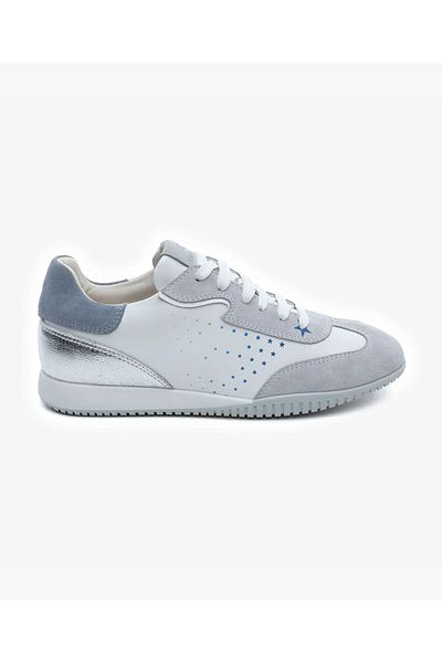Greyder Pantofi sport de damă din piele naturală gri gheață 5y2sa34550