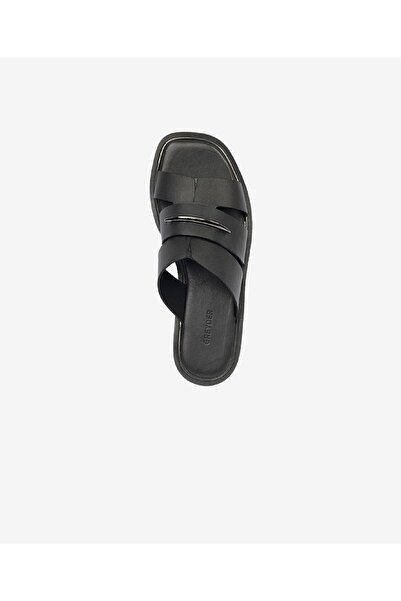 Greyder Kadın Siyah Hakiki Deri Terlik 4Y2CT33563