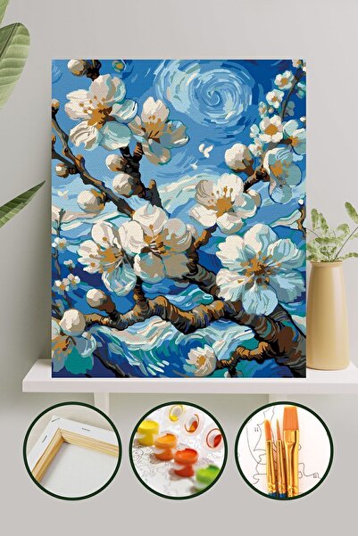 Palmiye Hobi Sanat Kırtasiye Sayılarla Boyama 40x50 Cm Tuval Seti Fırça Boya ...