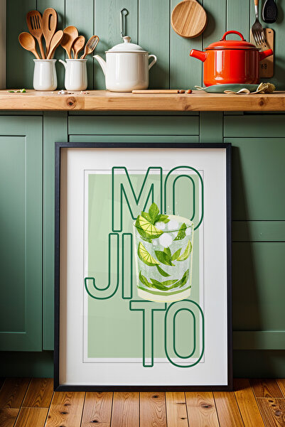 HİGUERA Mojito Cocktail Bar Illustration BAR Ζωγραφική τοίχου κουζίνας με φυσ...