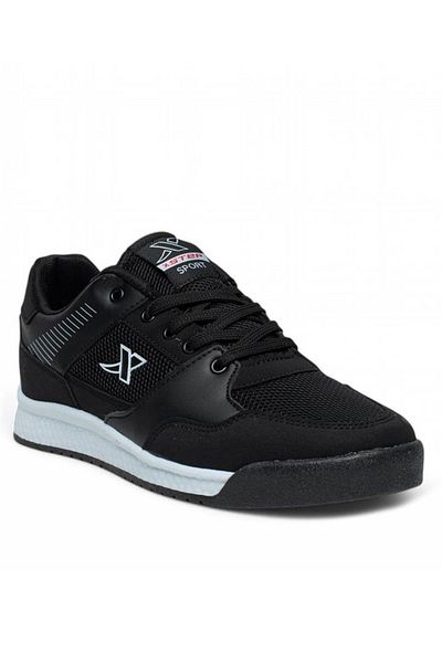 Giyyin Sneaker Sports Shoes Black White Casual Unisex Floti Comfortable Air Quality Lace-Up Orthopedic