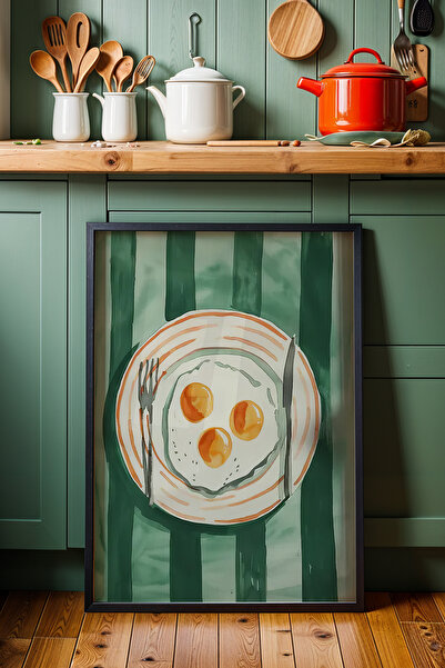 HİGUERA Ζωγραφική τοίχου κουζίνας με φυσικό ξύλινο πλαίσιο KTB με καλλιτεχνικ...