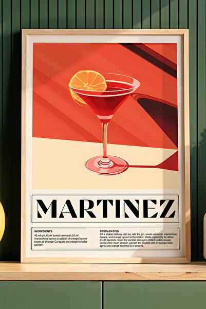HİGUERA Minimal Martinez Illustration BAR Ζωγραφική τοίχου κουζίνας με φυσικό...