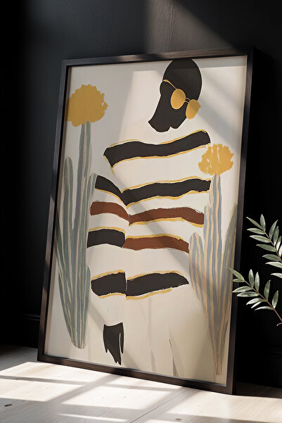 HİGUERA Εικονογραφικό κίτρινο και πράσινο χρώμα Λεπτομερές ζωγραφική με κορνί...