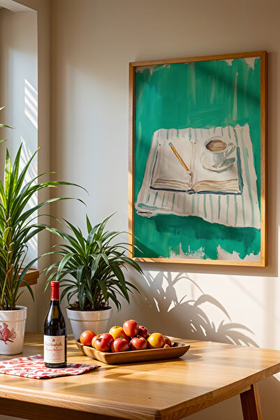 HİGUERA Επιτοίχια ζωγραφική κουζίνας με φυσικό ξύλινο πλαίσιο KTB με σημειωμα...