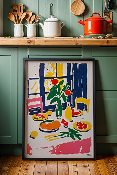 HİGUERA Ζωντανό πολύχρωμο μοντέρνο φρούτο και τραπέζι KTB Ζωγραφική τοίχου κο...