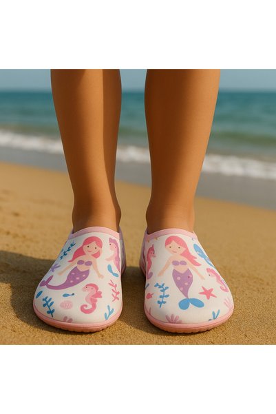 fluffy Scuba Fabric, Anti-Slip and Drainable Sole, Children's Beach and Sea Shoes, Pool Shoes