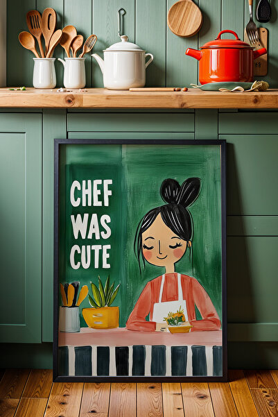 HİGUERA Χαριτωμένος σεφ με εικονογράφηση KTB Ζωγραφική τοίχου κουζίνας με φυσ...