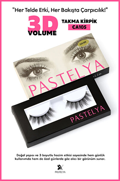 Pastelya 3D Etkili Tekli Takma Kirpik – Günlük ve Özel Günler İçin İdeal CA105