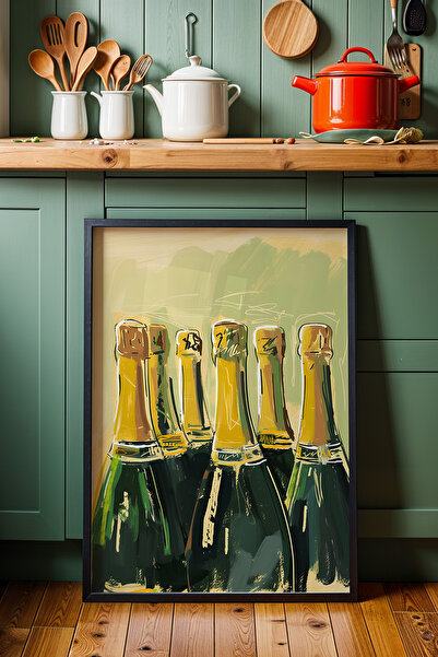 HİGUERA Μπουκάλια σαμπάνιας Κουζίνα Κοκτέιλ Μπαρ Εικονογράφηση Πίνακας με φυσ...
