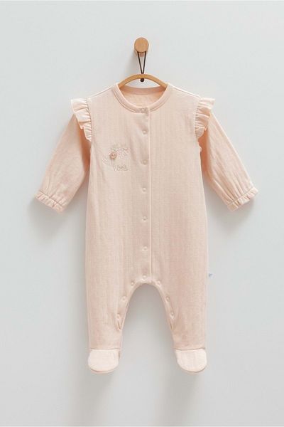 Caramell Rose Baby Jumpsuit Salmon